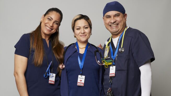 Three smiling MBC phlebotomists.